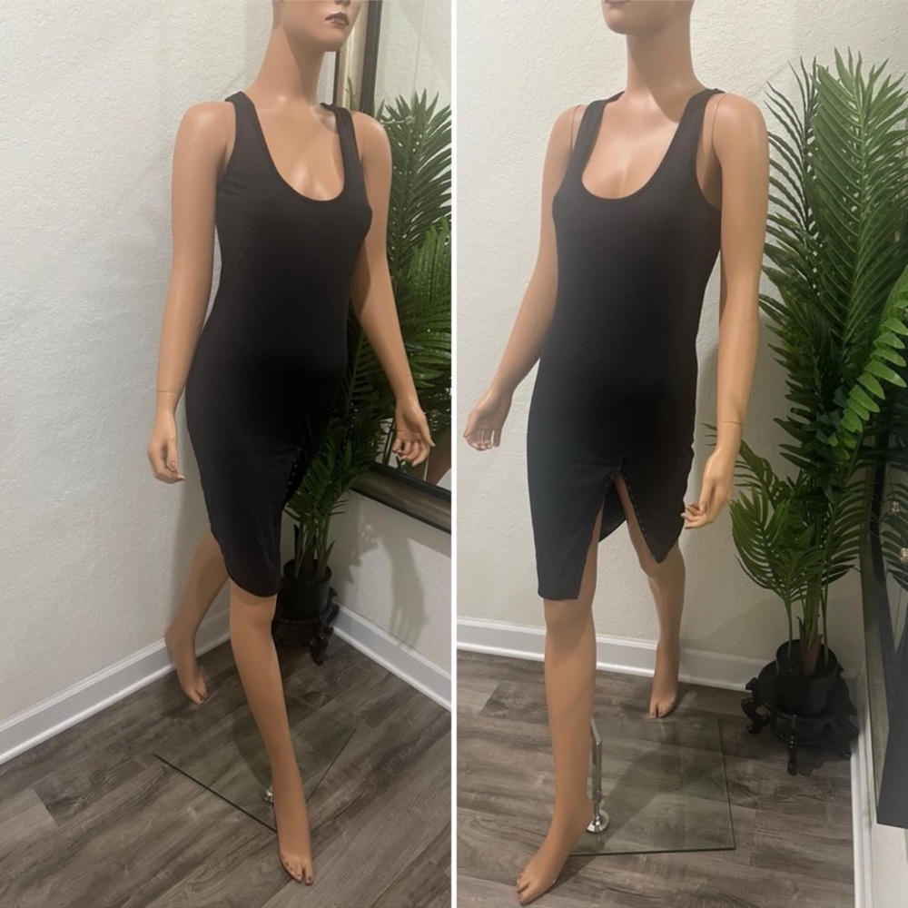 Talia Black Double-Layer Dress M